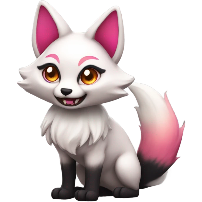 Pink and black sucubus kitsune  emoji