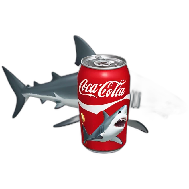 Shark drink Coca-Cola  emoji