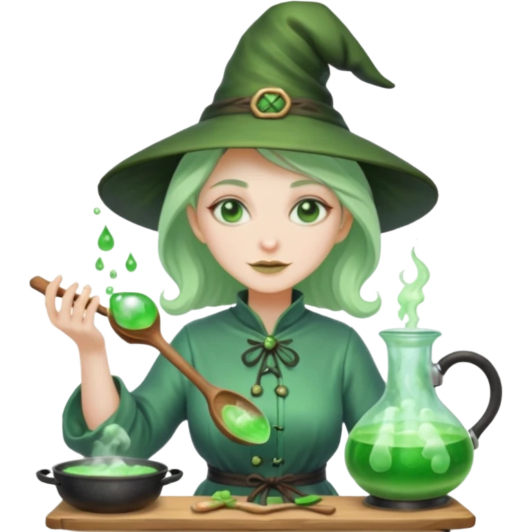 green witch cooking potion emoji