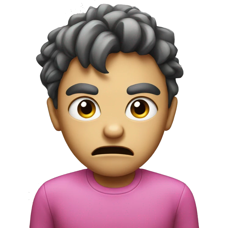 pink angry face emoji