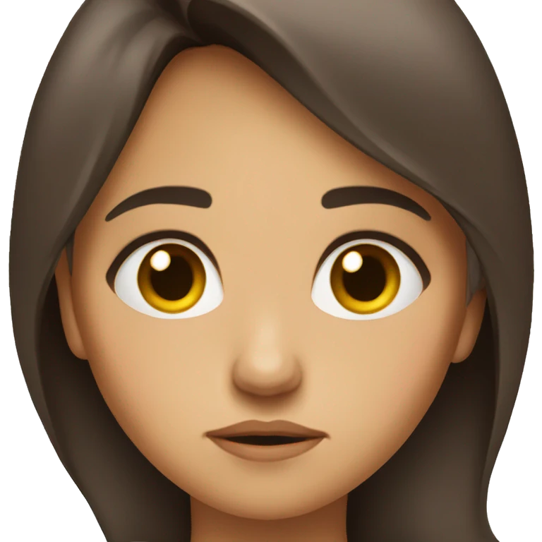 frowning brunette girl emoji