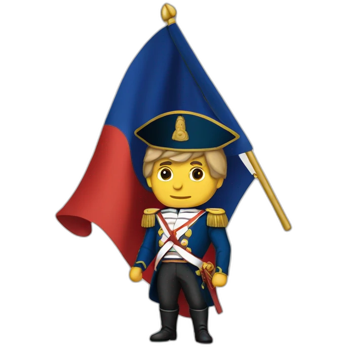 Napoléon who holds the french flag  emoji
