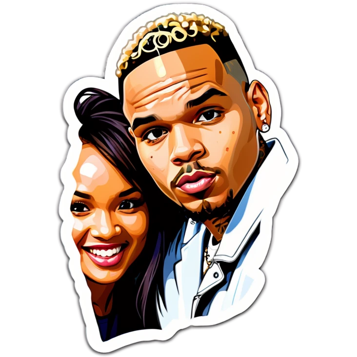 Photo Realistic Karrueche Tran with Chris Brown  emoji