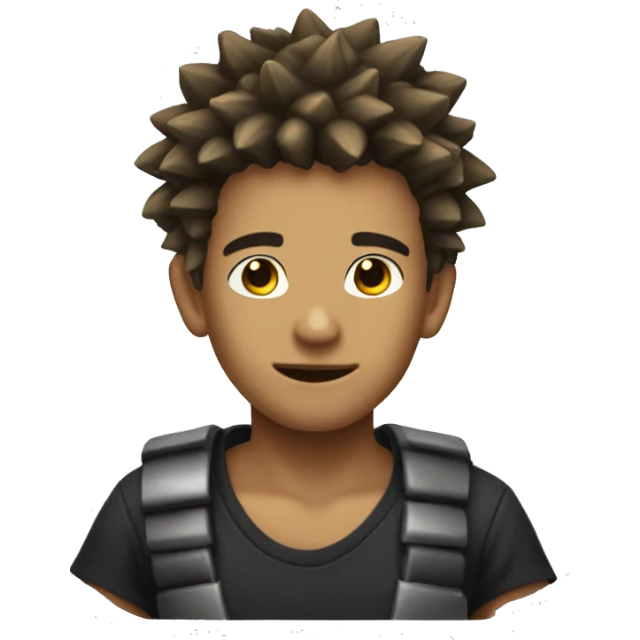 Spike hair bomb boy emoji