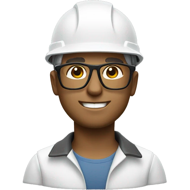 builder in white helmet and rayban glasses emoji