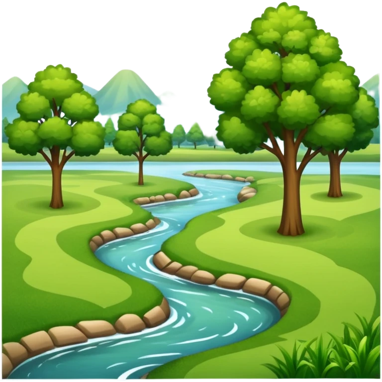 simple park next to a river emoji