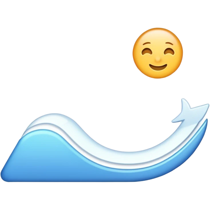 White line that is turning up emoji