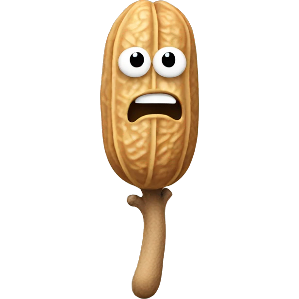 Peanut with stick arms and feet emoji
