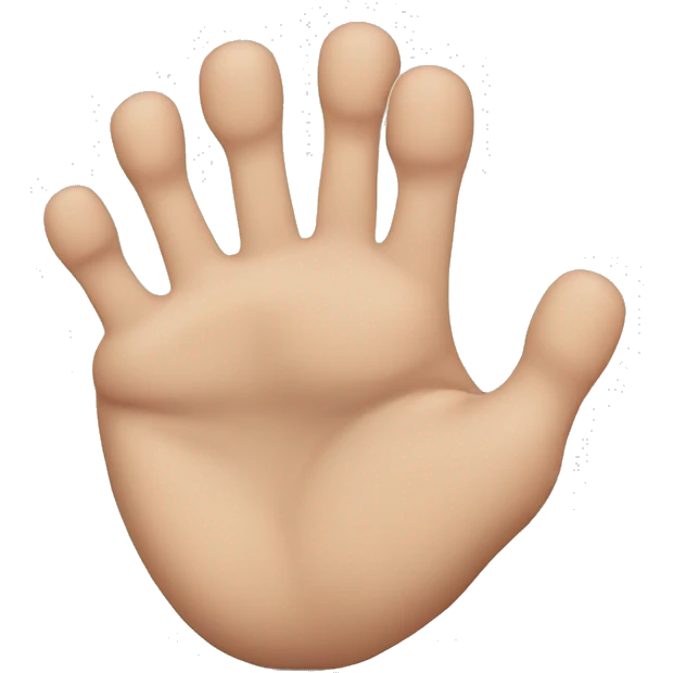 toe reaching finger emoji