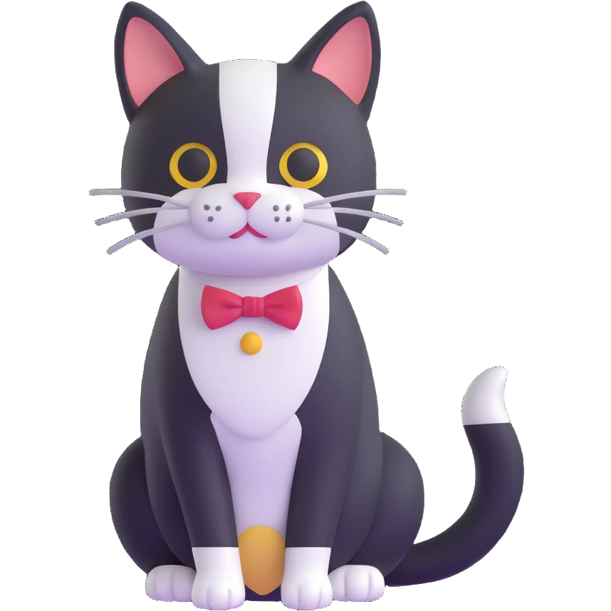 tuxedo cat emoji