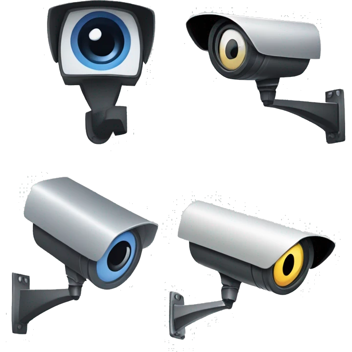 cctv camera emoji cartoony and microsoft emoji style emoji