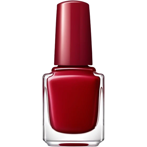 Beautiful Bottle of dark red nail polish emoji