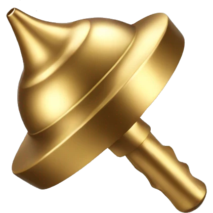 metallic spin top  emoji