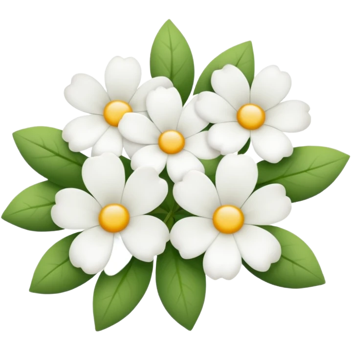 White flowers  emoji