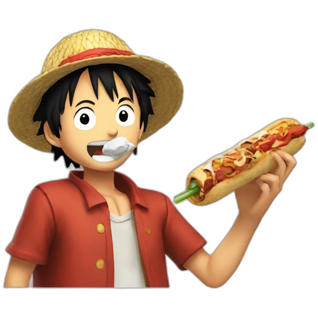 Luffy eating a kebab  emoji