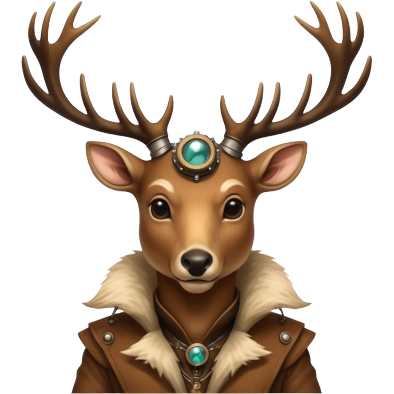 cinematic steam-punk -  hieronymus bosch phantasmagoric mutated creatures - hybrids of human-deer emoji