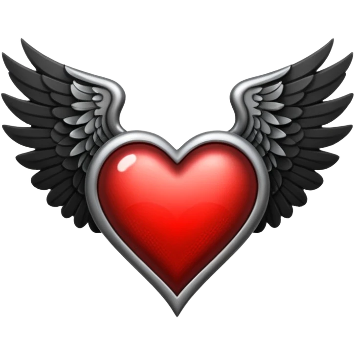 heart with black gothic wings emoji