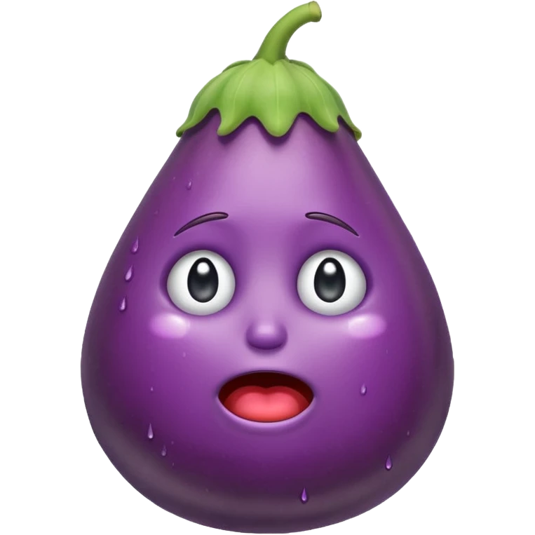 Eggplant crying emoji