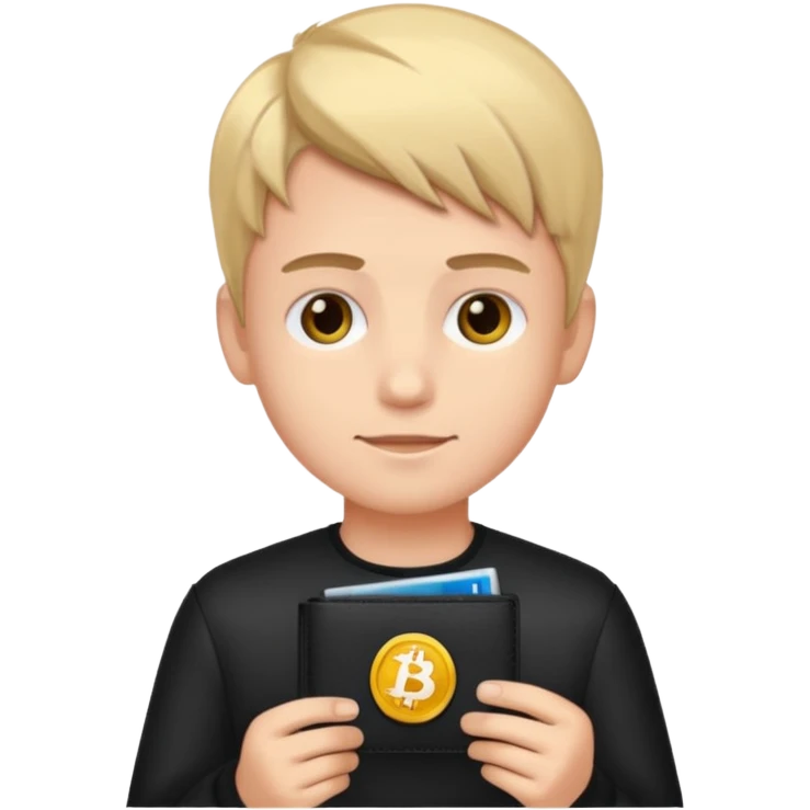 boy with crypto wallet emoji style emoji