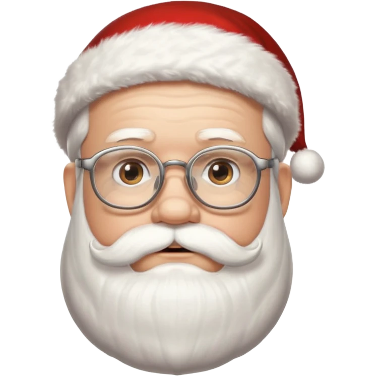 Santa Claus, beard, glasses
 emoji