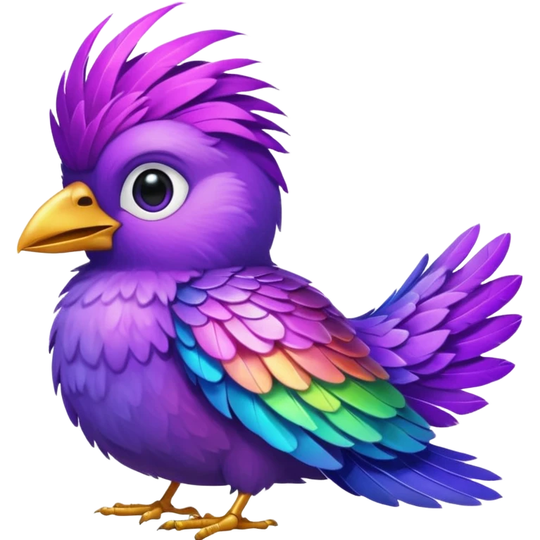 purple feathered bird emoji