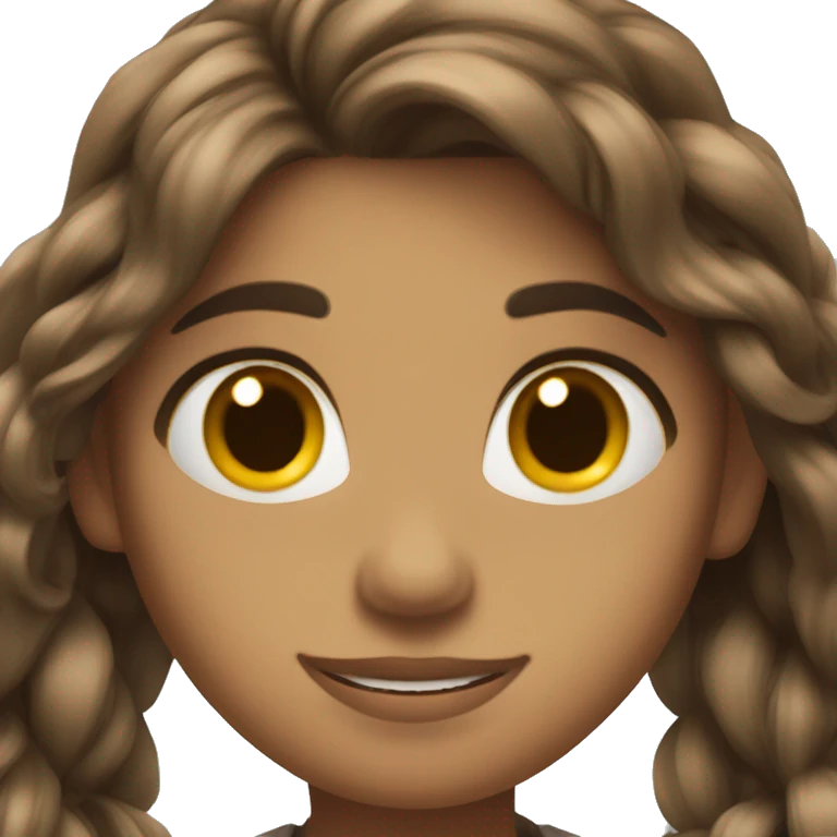 Rapunzel brown hair holding pan  emoji