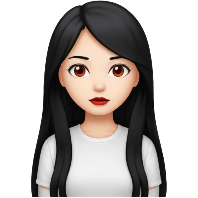 red face long hair devil girl with shirt emoji