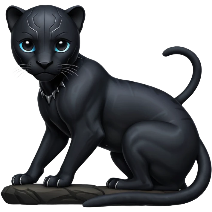 Pantera negra cuerpo pequeña tipo whatsapp silueta emoji