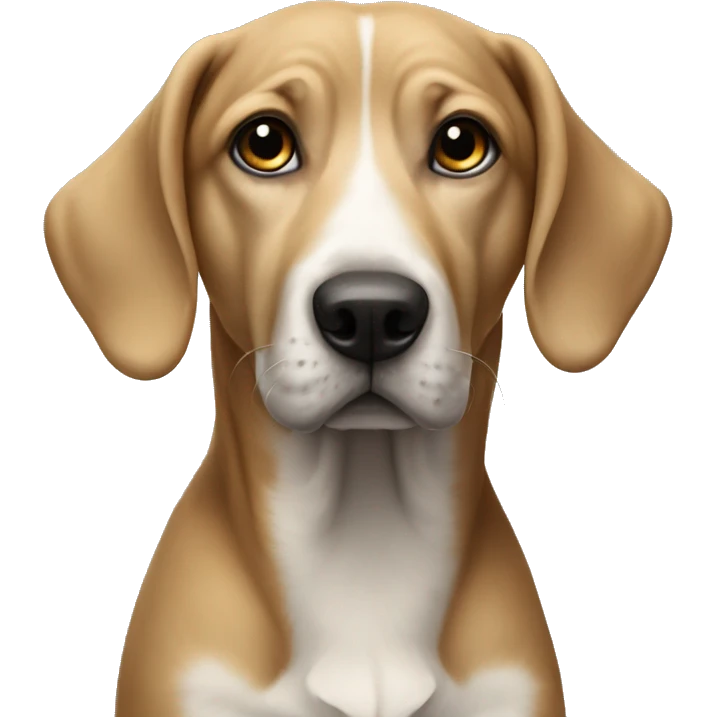 Realist dog looking at viewer emoji