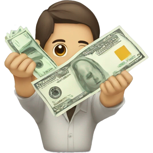 MANO CON DINERO Y BILLETE emoji