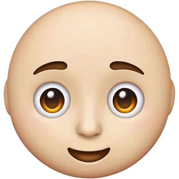 Round emoji head turned to the side looking emoji