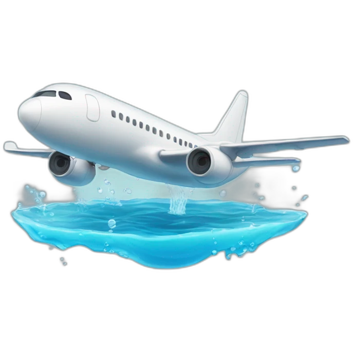 Avion dans l'eau  emoji