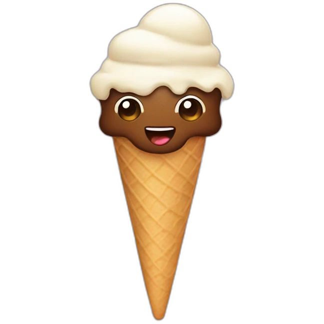 with ice-cream  emoji