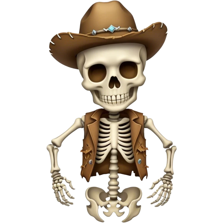 Skeleton cowboy emoji