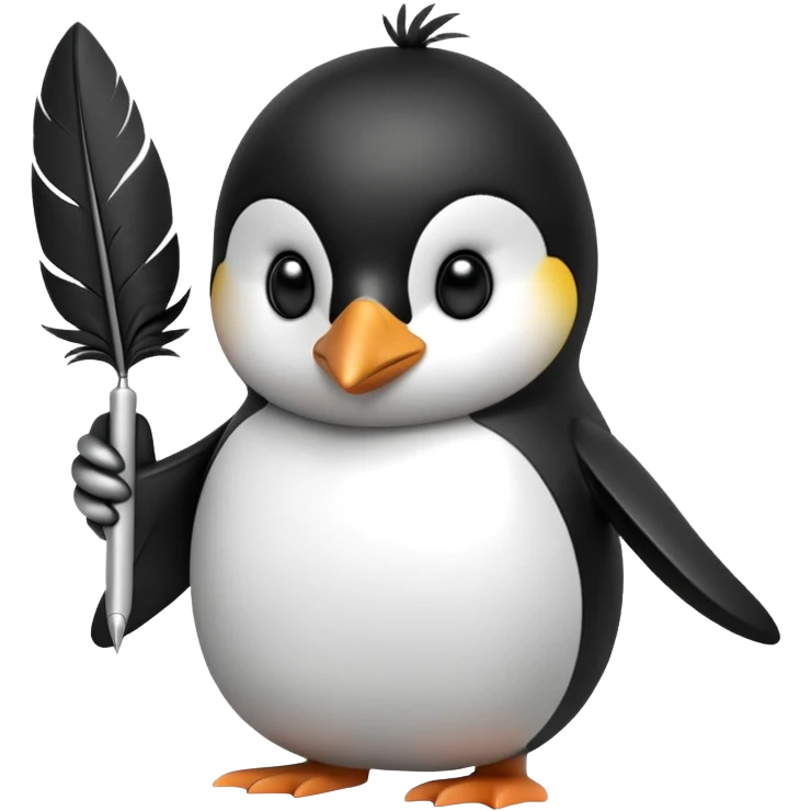 penguin with an ipad mini emoji