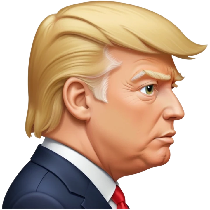 trumps head side view emoji