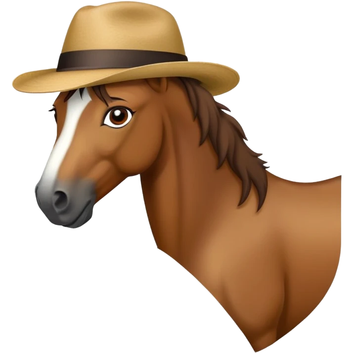 Horse with hat emoji