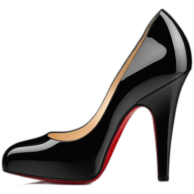 One WEDGE heel LOUBOUTIN black PATENT emoji