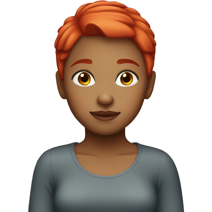 girl with red short hair emoji