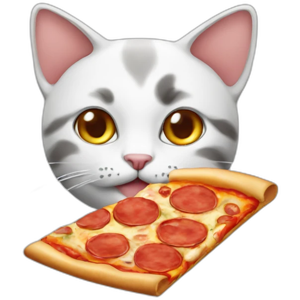 Cat with pizza emoji