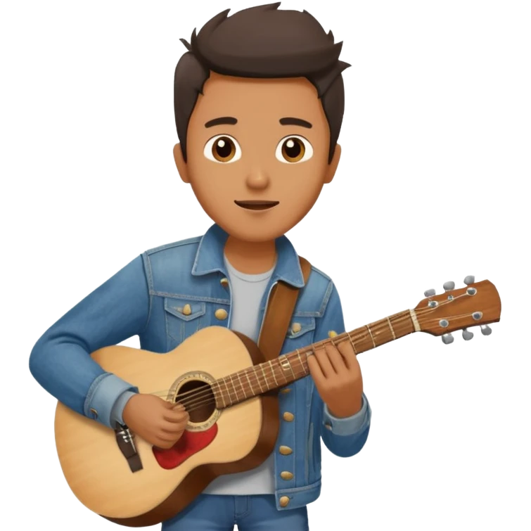 Guitar busker emoji