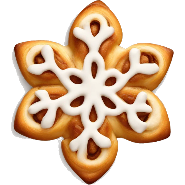 Cinnamon roll snowflake  emoji