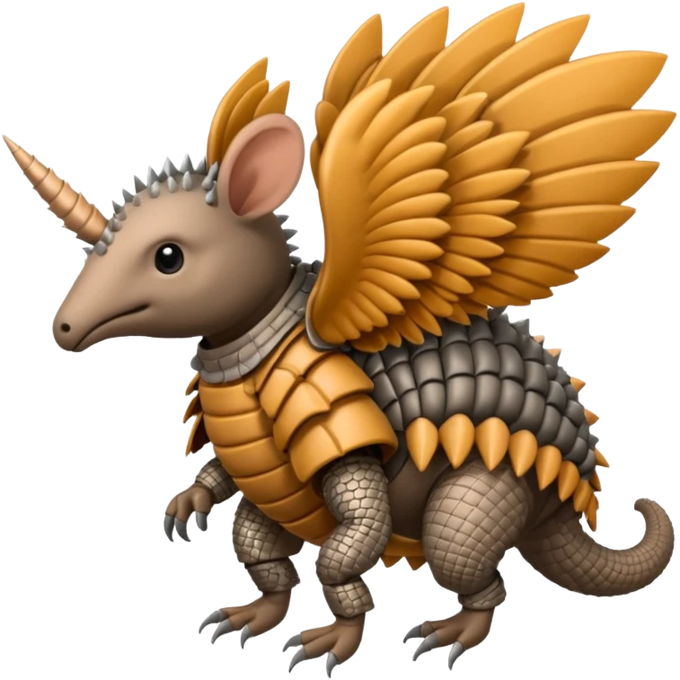 winged armadillo emoji