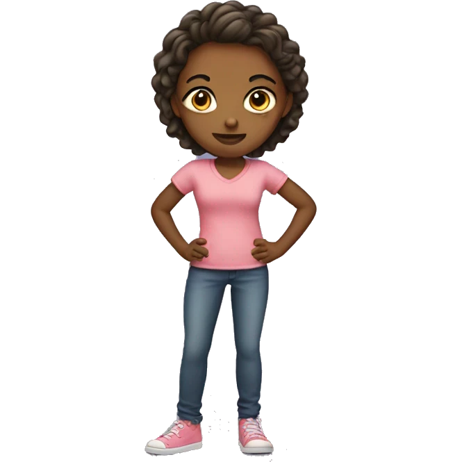 girl standing sassy emoji