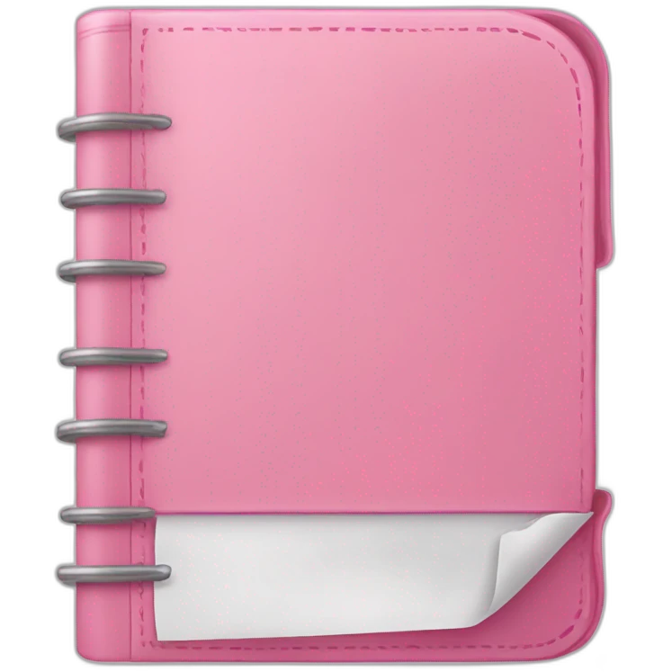 pink bookmarked diary emoji