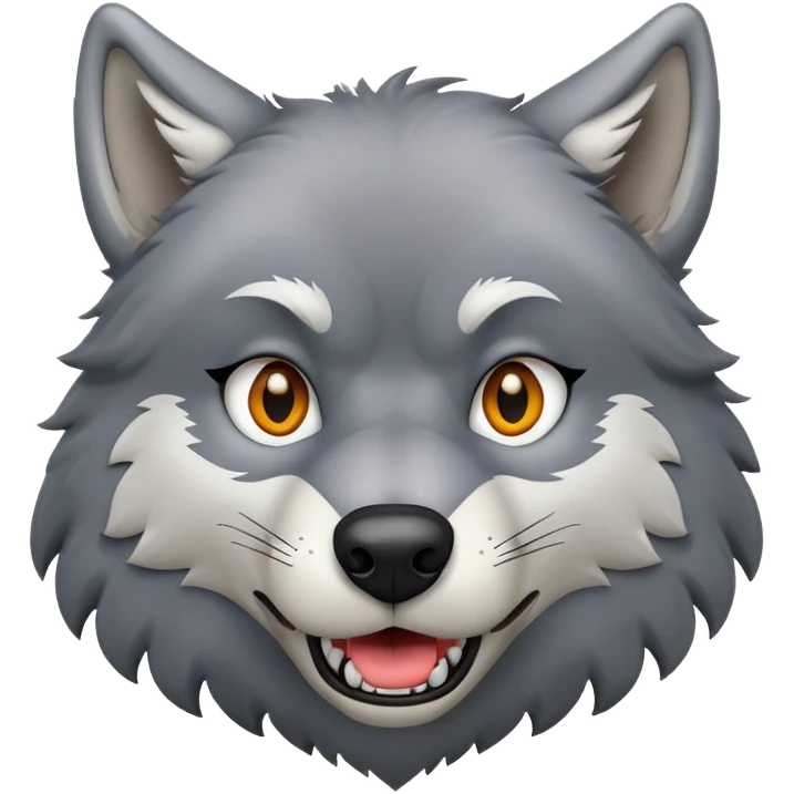 alpha wolf making silly face  emoji