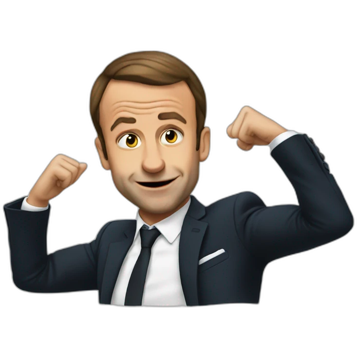 Macron dab  emoji
