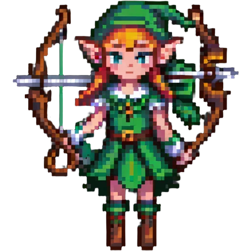 Elf with bow emoji