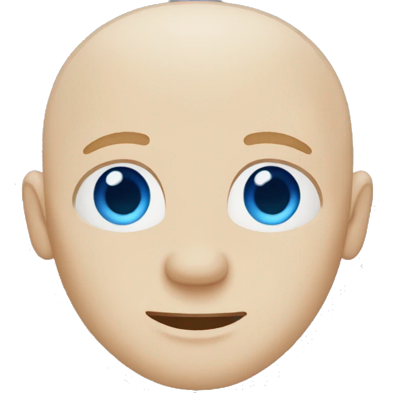 Bald white guy with blue eyes with his hands over his face emoji