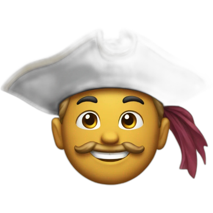 Happy pirate emoji